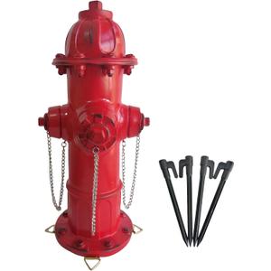 Fire Hydrant for Dogs to Pee On: Dog Fire Hydrant Pee Post Outdoor - 13" Training Post Statue for Yard Garden (Red)