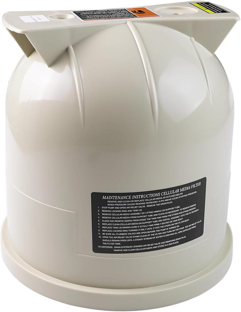 Pool Filter Almond Lid Assembly Compatible with pentair 178561 160317 160318 178555, for Clean & Clear, Predator & Easy Clean De Filter, Pool Filter Housing Cover Tank Top Lid for Pool and Spa Filter