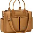 Tote Bag for Women With Compartments,Large Canvas Totes Women's Purse Crossbody Bags Work Laptop Book Bag Shoulder Handbags