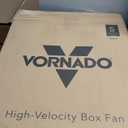 Vornado Model 80 High Velocity Electric Box Fan with Removable Grille, 5 Speed Settings, Powerful Airflow, Whole Room Air Circulation, Targeted Cooling, Cord Storage, Durable Floor Fan, Ice White