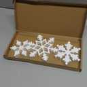 AWISBI 3 Pieces Winter Farmhouse Wooden Snowflake Decor Indoor Winter Decor Christmas Decorations