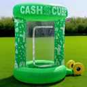 Inflatable Cash Cube Booth Inflatable Money Machine (No Blower Included)