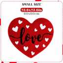 Valentines Day Bath Rug Heart Shaped Non Slip Mat Indoor Entryway Floor Rug for Entrance Outside Home Kitchen Living Room Bathroom Decor 23.6x23.6 (Style1)
