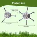 2PCS Steel Wire Grass Trimmer Head, 2025 New String Trimmer Replacement Head, Universal Brush Cutter Steel Head for Lawn Mower Edging, 6 Inch Steel Wire Weed Brush Cutter Trimmer Head (6 Blades)