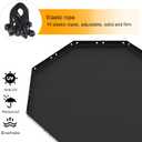 8 Panel 24 Inch Dog Playpen Cover, Dog Pen Cover, Cover for Dog Playpen Suitable for Octagon Metal Exercise Pet Pen can Rain Proof Shade with Sixteen Rope Knots