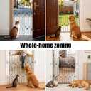 Retractable Dog Gate for Front Door, 35" Safety Metal Pet Gate for Dogs When Opening, Easy Install Front Entry Dog Door Barrier