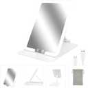Foldable LED Makeup Mirror with Smart Sensor, 3 Light Modes, Rechargeable Travel Vanity Mirror for Desk & Travel
