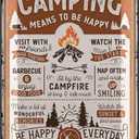 LANOLU Camping Sign, 12x16 inches, Rustic Tin Wall Mount, Funny Camping Rules Decor for RV, Camper, or Home, Pack of 2