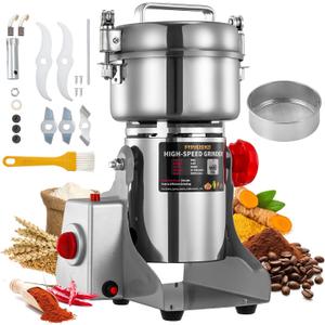 Electric Grain Mill Grinder 800g Stainless Steel Flour Mill for Home | 800g Capacity, High Speed Motor, Dry Grain Pulverizer for Wheat, Rice, Corn, Coffee, Nuts, Herbs and Spices