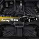 All Weather Floor Mats Custom Fit for Toyota Camry 2025- Waterproof Heavy Duty Anti-Slip Car Mats, 1st & 2nd Row Full Black