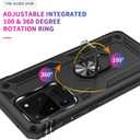 ADDIT S20 Ultra Case, Phone Case for Samsung Galaxy S20 Ultra Case,with Kickstand Ring,Adjustable Stand,Military Grade,Heavy Duty Protection,Shockproof,Anti-Fingerprint,Support Magnet Car Mount,Black