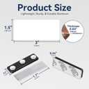 22 Pcs Sublimation Name Tag Blanks Magnetic 1.5"x3" Aluminum Name Badges Blanks Bulk with Magnetic Backing, 0.8mm Metal Sublimation Tags for DIY Employee ID Badges Office Retail School Events