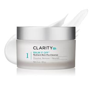ClarityRx Balm It Off Facial Cleanser, Natural Plant-Based Pre-Cleanser for All Skin Types, Gently Dissolves Makeup, Dirt & Excess Oil (3 oz) ClarityRx Balm It Off Facial Cleanser, Natural Plant-Based Pre-Cleanser for All Skin Types, Gently Dissolves Makeup, Dirt & Excess Oil (3 oz)