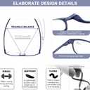 AQWANO Blue Light Blocking Reading Glasses Women Men, Lightweight Flexible TR90 Computer Readers Unbreakable Cheaters Glasses