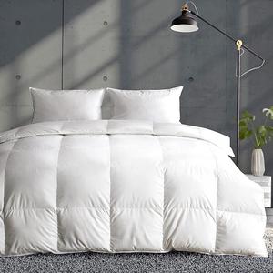 APSMILE Fluffy Down Feather Fibers Comforter King Size, Organic Cotton Cover Down Feather Fibers Duvet Insert for Warm Weather, High Fill Power Lightweight Blanket for Summer (Ivory White, 106x90)