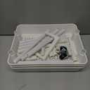 Pipishell 3 Tier Rolling Cart Organizer, Plastic Rolling Cart with Lockable Wheels & Reinforced Handle, Lightweight Utility Cart Storage Cart for Nursery, Kitchen, Bathroom, Craft Room, White, PIUC14W