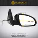Dasbecan Right Passenger Side Mirror Compatible With 2016-2018 Kia Optima Rearview Mirror with Signal Light/Power Glass/Manual Folding/Black Paint Replaces# KI1321200 87620-D5000 (5pin)