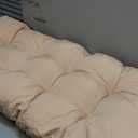 Outdoor Bench Cushion 42 x18 inch with Non-Slip Grips,Water Resistant Porch Swing Cushion,Bench Pillow Pads,Tufted Cushions for Patio Garden Furniture,42" Seat Cushions(Antique Beige)