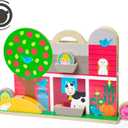 Melissa & Doug GO Tots Wooden Barnyard Tumble with 4 Disks - FSC Certified