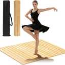 Brobear Tap Dance Floor 47.8 x 38.5 Inch, Portable Tap Board for Tap Dancing with Storage Bag, 8mm Solid Bamboo Tap Board with Anti-Slip Design for Home and Outdoor Practice