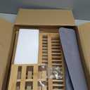 Greenual Bamboo Dish Drying Rack with Utensil Holder, 3 Tier Collapsible Dish Rack, Wooden Dish Racks for Kitchen Counter, Large Folding Drying Holder with Absorbent Dish Drying Mat (Natural)