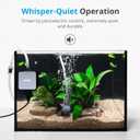 NICREW Nano Silent Aquarium Air Pump Black, Aquarium Aerator with Accessories for Up to 10 Gallon Fish Tank, Super Quiet, 0.3 L/min, 1.5 Watts