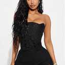 Mandonce 2 Piece Sets for Women Off Shoulder Lace Tube Top and Lace Flowy Wide Leg Pants Beach Vacation Sexy Outfit Going Out (Black, XL)