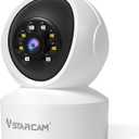 VSTARCAM Indoor 360 Pan-Tilt Home Security Camera, 2K QHD Dog Camera with Color Night Vision, Motion Detection for Baby and Pet Monitor, 2-Way Audio, Works with Alex, Cloud & SD Card Storage, Style: CS49L-2K