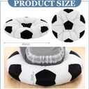 Funnymoom Soccer Party 2026 Decorations 35 Inch Extra Large Soccer Ball Floor Cushion Round Meditation Floor Cushion World Party Pillows Seating Sports Gifts for Adults for Reading Yoga Room Decor