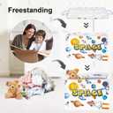 Clastyle Cosmic Space Planet Laundry Basket Star Kids Clothes Book Storage Basket Gift Toy Box for Bedroom Decor,Rocket,40x30x30 cm