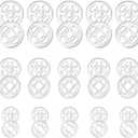 120 Sets Plastic Sew-on Snap Clear Snaps for Sewing Invisible Sewing on Snap Buttons Round Clear Press Button Fasteners Snaps Fastener for Shirts Clothing DIY Craft (7mm+10mm+12.5mm)