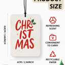 Red Christmas Berry Car Air Freshener 4 Pcs, Retro Winter Snowflake Christmas Hanging Air Freshener for Cars Closet Drawer Books, Xmas Car Accessories Mirror Decor for Women