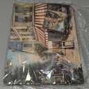 4 Sets Cork Placemats with Coasters Include Street Scene Table Mats and Square Coasters Cork Placemats Set for Kitchen Dinner Table Setting Supplies, 11.4 x 15.4 Inch