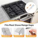2Pack Stainless Steel Stove Gap Covers, Upgraded Oven Side Gap Filler. Heat-resistant, Attractive and Convenient, 13 to 27.5 In, Ideal for Filling the Gap Between Kitchen Stove and Countertop