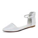 DREAM PAIRS Women's D'Orsay Pointed Toe Flats,Silver,7.5