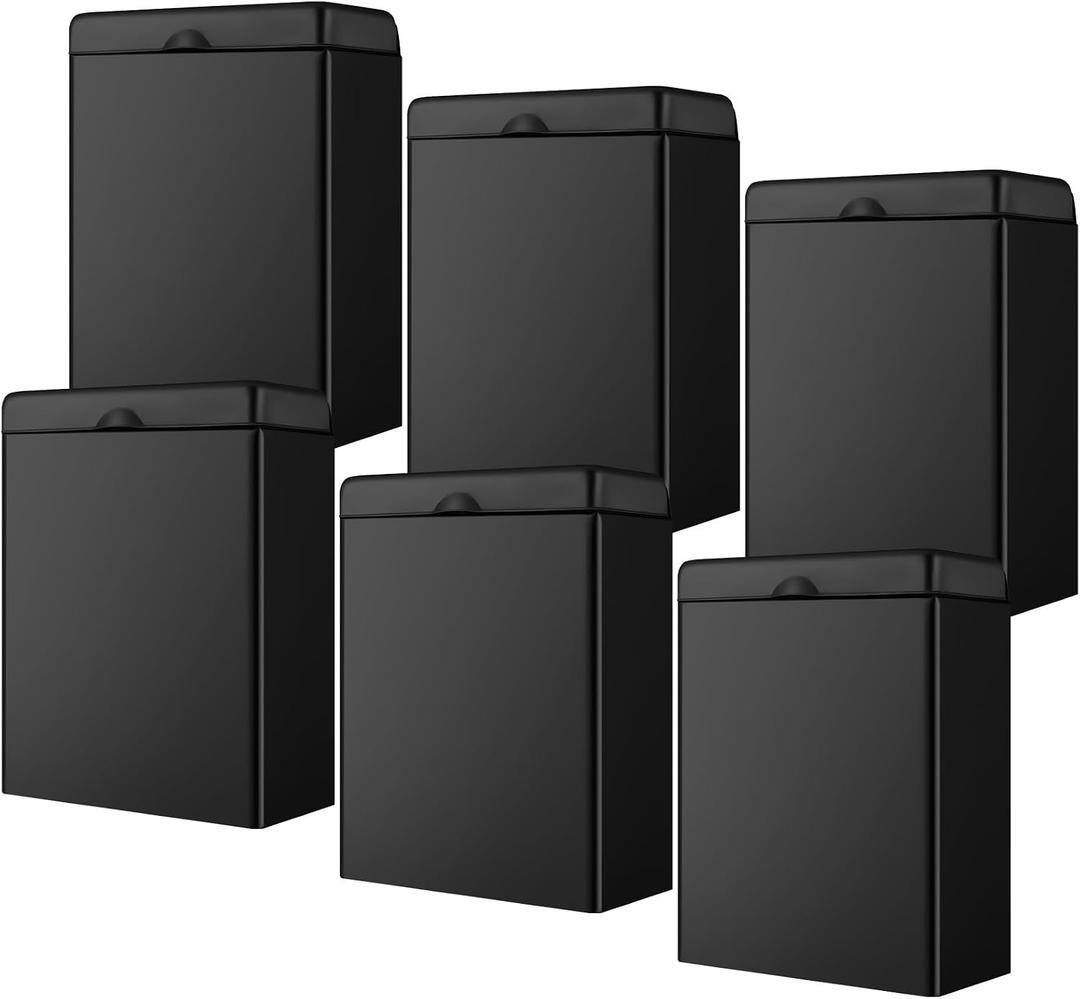 Tioncy 6 Pcs Sanitary Napkin Receptacle Wall Mounted,Black