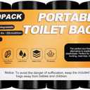 HXSEMAYIG 100 Portable Camping Toilet Bags, Biodegradable Porta Potty Bags for 5 Gallon Toilet