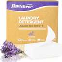 Laundry Detergent Sheets 200 Loads, Powerful with Bio-enzymes, Biodegradable Plastic-Free Washer Sheets, Lavender (100 Count (Pack of 1))