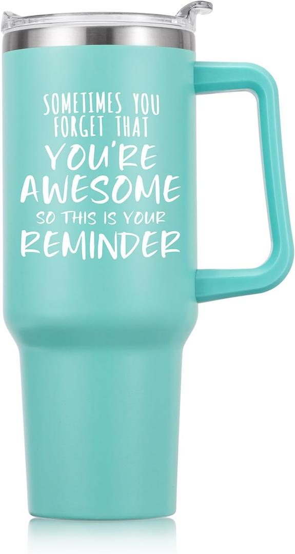 Inspirational Gifts for Women - Christmas Birthday Gifts for Women, Mom, Wife, Girlfriend, Her - Thank You Gifts, Appreciation Gifts for Boss, Coworker, Teacher - 40 oz Tumbler with Handle and Straw