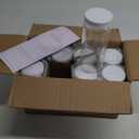 [ 8 Pack ] Glass Juicing Bottles with 2 Straws & 2 Lids w Hole- 16 OZ Travel Drinking Jars, Water Cups with White Airtight Lids, Reusable Tall Mason Jar for Juice, Bubble Tea, Smoothie, Tea, Kombucha