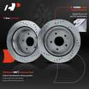 A-Premium 11.61 Inch (295mm) Rear Drilled and Slotted Disc Brake Rotors | Compatible with Chevy, GMC, Isuzu and Oldsmobile Models - Blazer, S10, Jimmy, Sonoma, Hombre, Bravada, S10, 2-Pack