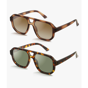 livho Trendy Polarized Square Aviator Sunglasses Women Men Square Eyewear Frame, Retro Sun Glasses for Women Men 2025 Shades