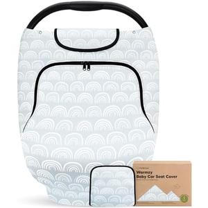 KeaBabies Winter Car Seat Cover Baby, Newborn - Universal Fit Infant Carseat Covers Baby Girl, Boy, Breathable, Lightweight Blanket, Easy to Use Stroller Canopy, Rain, Wind, Sun Shade (Iris)