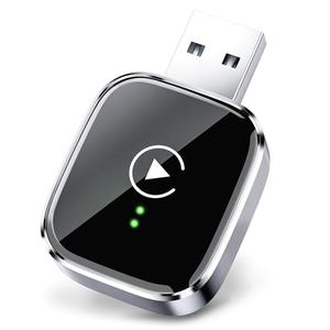 Redlake Wireless CarPlay Adapter for iPhone Mini Size Wireless for Apple CarPlay Adapter USB & USB-C/Type-C Plug and Play (Matte Black)