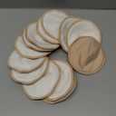 Organic Nursing Pads - 14 Washable Breast Pads for Breastfeeding, Wash Bag, Viscose Derived from Bamboo Reusable Nipple Covers for Breastfeeding Essentials, Soft & Absorbent (Earth, L 4.8")