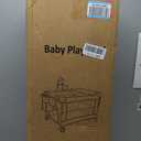 4 in 1 Baby Bassinet, Portable Bedside Crib Sleeper, Quickly Assembled Crib with Diaper Changer, Foldable Baby Playard with Mattress and Wheels for Newborn to Toddler, Grey