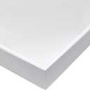 Bam & Boo 20" x 20" x 2" Square Natural Bamboo Ottoman Tray with Handles, White