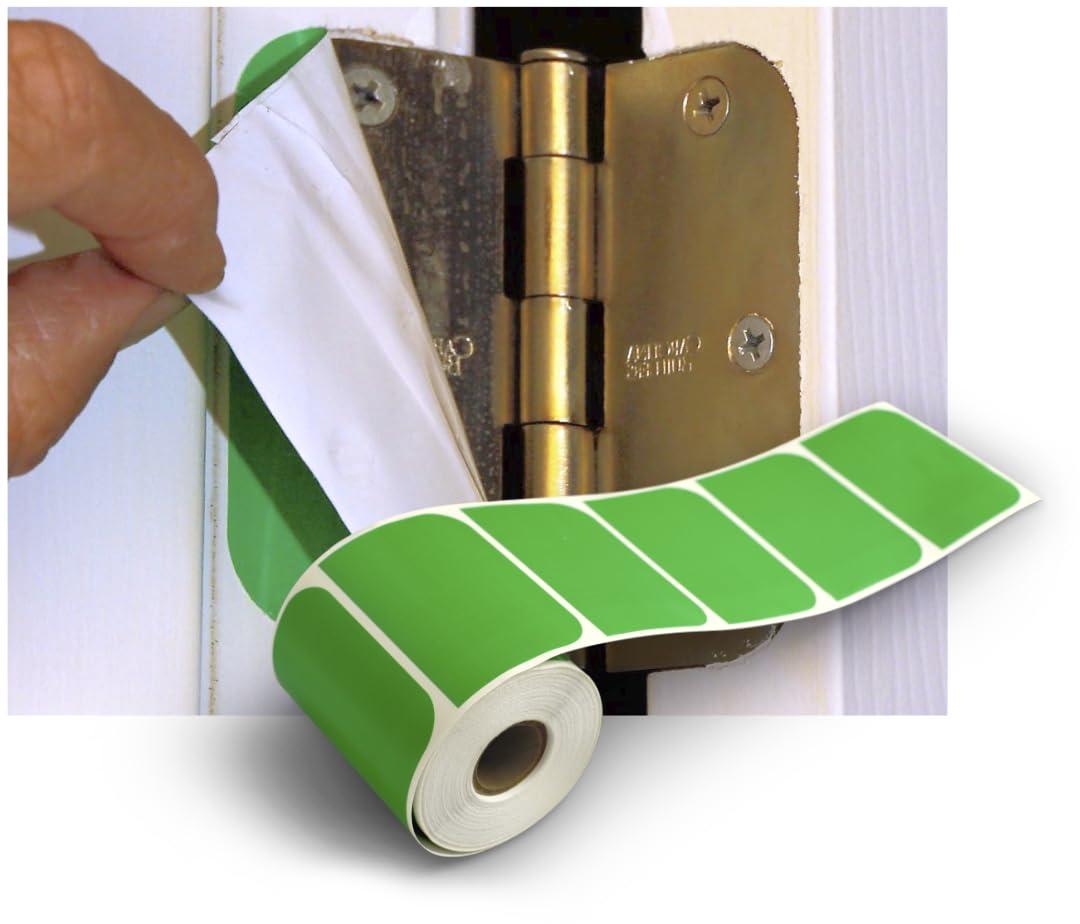 Door Hinge Masking Shields for Painting-Preformed Vinyl Adhesive Pieces for 3.5" Residential Door Hinges-Face Plate Pieces Only-50 Door Pack