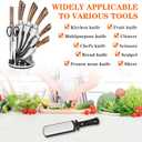 Diamond Sharpening Stone,400/1000 Grit Handheld Double-Sided Diamond Sharpener 5 in 1 Honeycomb Surface Knife Sharpener Plate Whetstone with Ceramic & Tungsten Steel Scissor Slot,Black