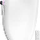 Bidet Toilet Seat with Instant Warm Water Wash, Electric Heated Toilet Seat with Soft Closed Lid,Multiple Cleaning Modes,Warm Air Dryer,SSoft Closed Lid, SSaved User Settings,Easy Installation (White)